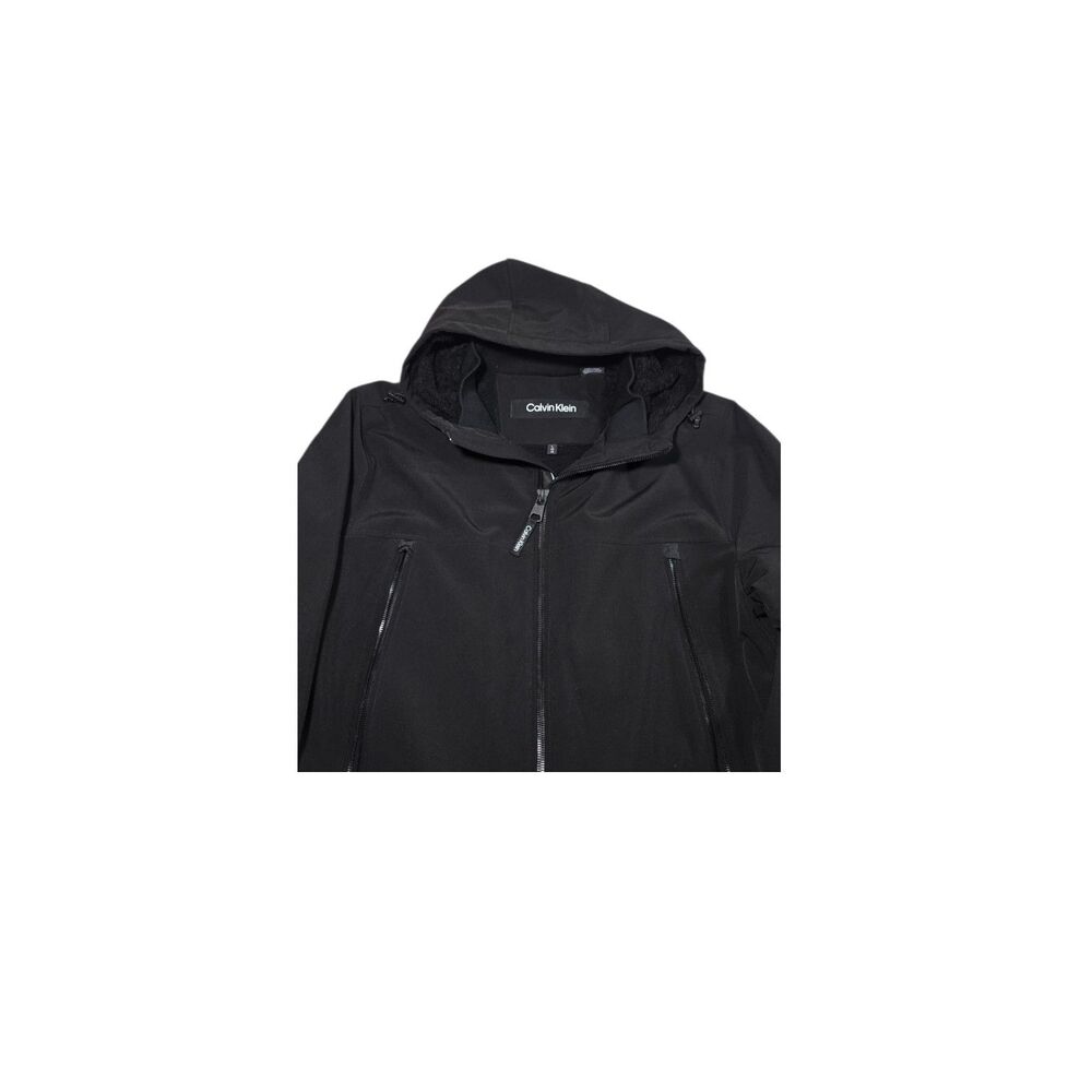 NWT Calvin Klein Men L Sherpa Lined Soft Shell Jacket Black Infinite Stretch 225